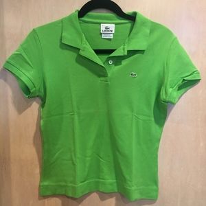 Lacoste bright green polo shirt